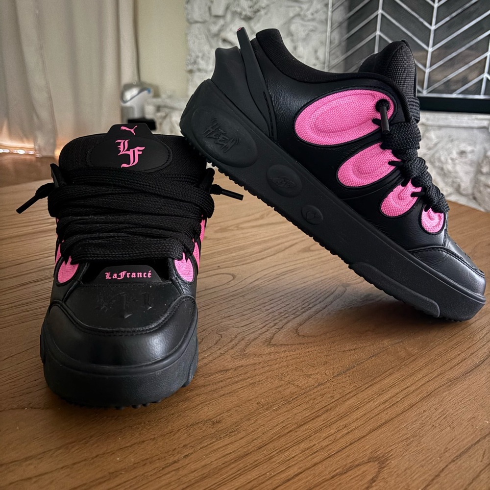 Puma Black and Pink Athletic Shoes